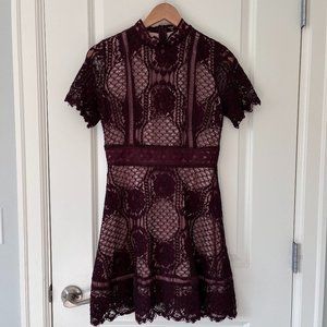 BB Dakota Perfect dress for a night out in burgundy